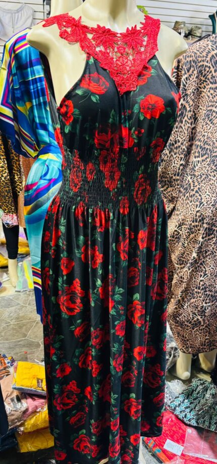 Red Floral Printed Dress