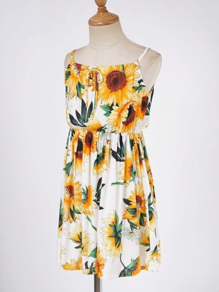 Sunflower Print Dress For Women