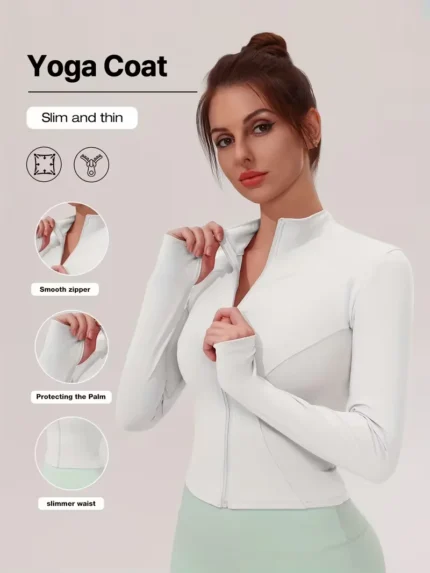 Women's Slim Fit Zip-Up Sports Jacket
