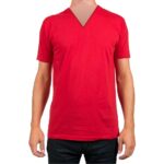 Red V neck T-shirt
